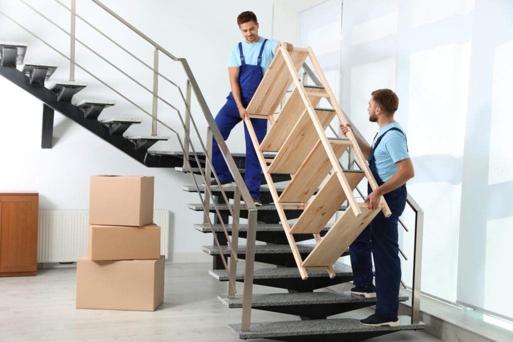 Movers moving furniture up stairs cost Reynolds Transfer Storage